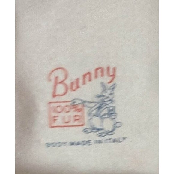 Vintage Womens White 100% Rabbit Fur Rhinestone Hat Made in Italy Valerie Modes - Picture 4 of 8